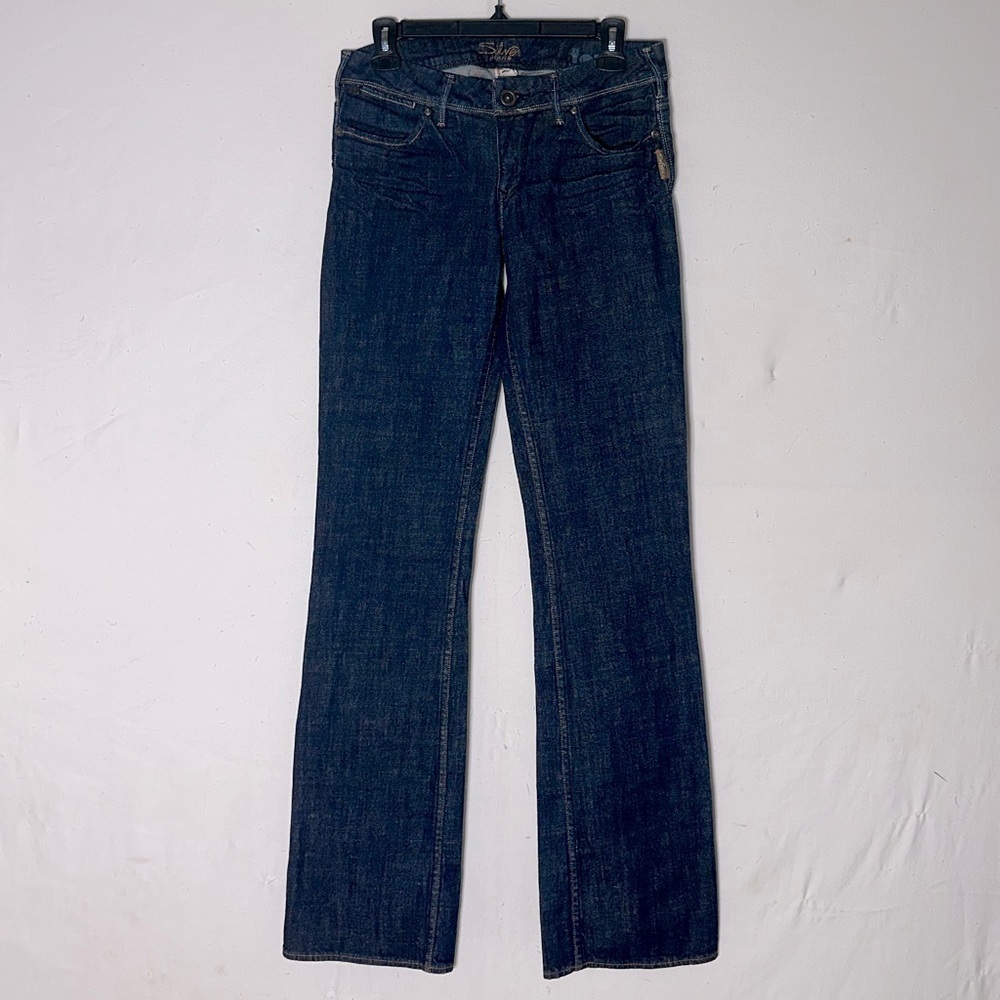 Vintage Y2K Silver Jeans Dark Wash Low Rise Toni Straight Leg Jeans 29 Festival